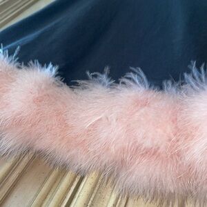 NWOT ZARA Top black 60%cotton with feather decoration
Priced to sell